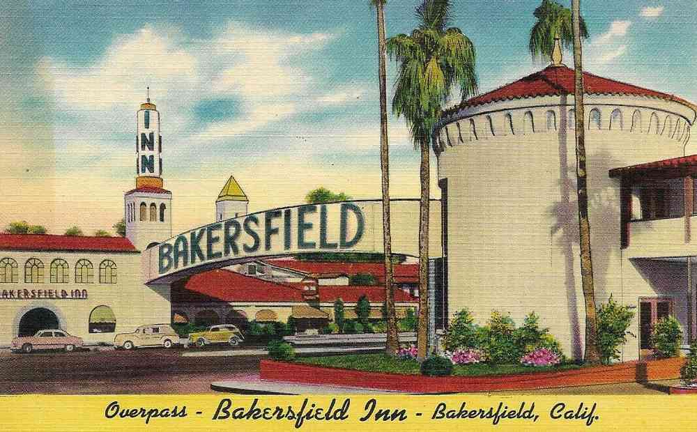 POST CARD FROM BAKERSFIELD INN - BAKERSFIELD, CALIFORNIA 